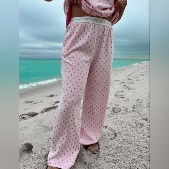 sunkissed coconut Other - Sunkissed Coconut heart pajama pants pink